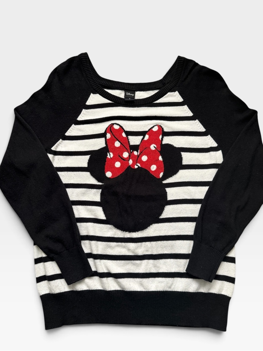 Torrid Disney Minnie Mouse Striped Sweater Black White Red Women’s Size 0(US 12)